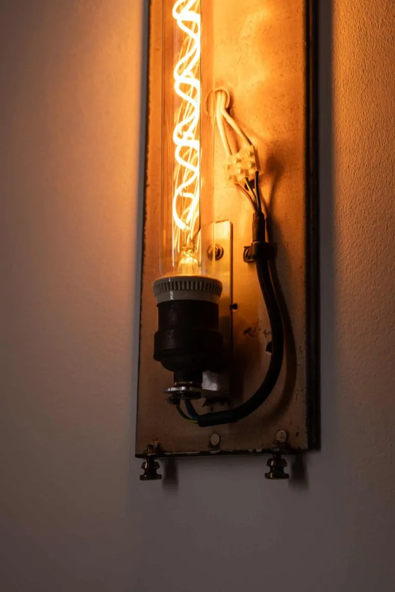 Pamono Copper Pagoda Bulkhead Wall Light from Holophane, 1920s> Wall Lights & Sconces