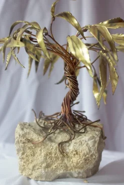 Pamono Copper Palm Tree Sculpture by Daniel d'Haeseleer, 1970s