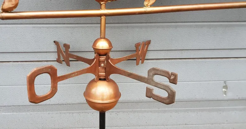 Pamono Copper Weather Vane with Horse Wind Ornament