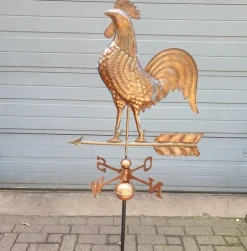 Pamono Copper Weather Vane with Rooster Wind Ornament> Garden Accessories