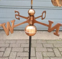 Pamono Copper Weather Vane with Rooster Wind Ornament><noscript><img width=
