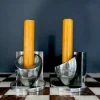 Outlet Pamono Coque Steel Candlesticks, 1970. Set of 2