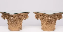 Discount Pamono Corinthian Capital Side Tables, 1970s, Set of 2