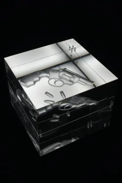 New Pamono Cosa Nostra Light Sculpture in Acrylic Glass and Leather by Barberini & Gunnell
