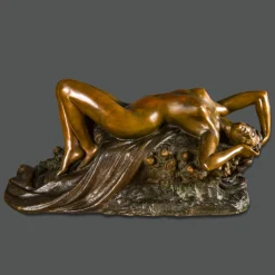 Pamono Costantino Barbella, Art Nouveau Ebrezza Sculpture, 1912, Bronze> Art Nouveau|Classical
