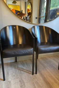 Pamono Costes Armchairs attributed to Philippe Starck for Driade Aleph, 1984, Set of 2><noscript><img width=