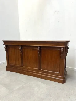 Pamono Counter in Elm Wood with Carved Details> Sideboards & Buffets