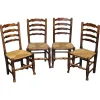 Clearance Pamono Country House Dining Chairs in Oak, Set of 4