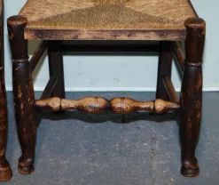 Clearance Pamono Country House Dining Chairs in Oak, Set of 4