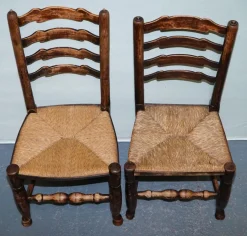Clearance Pamono Country House Dining Chairs in Oak, Set of 4