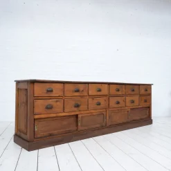 Pamono Craft Cabinet with Drawers and Sliding Doors, 1900s> Sideboards & Buffets