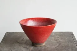Pamono Craquelé Glazed Sang De Boeuf Bowl, 1930s><noscript><img width=