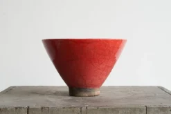 Pamono Craquelé Glazed Sang De Boeuf Bowl, 1930s><noscript><img width=