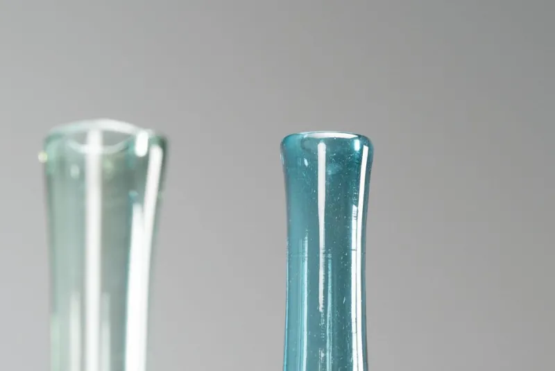 Pamono Crazy Bottles Vases by Claude and Florence Morin, Dieulefit, France, 1970s, Set of 4> Vases