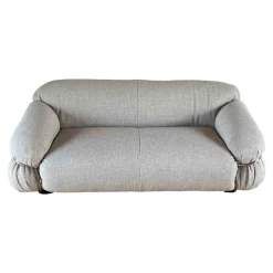 Pamono Cream Bouclé Sesann 2-Seat Sofa by Gianfranco Frattini for Cassina, 1973><noscript><img width=