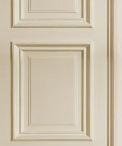 New Pamono Cream Panelling Wallpaper by Mineheart