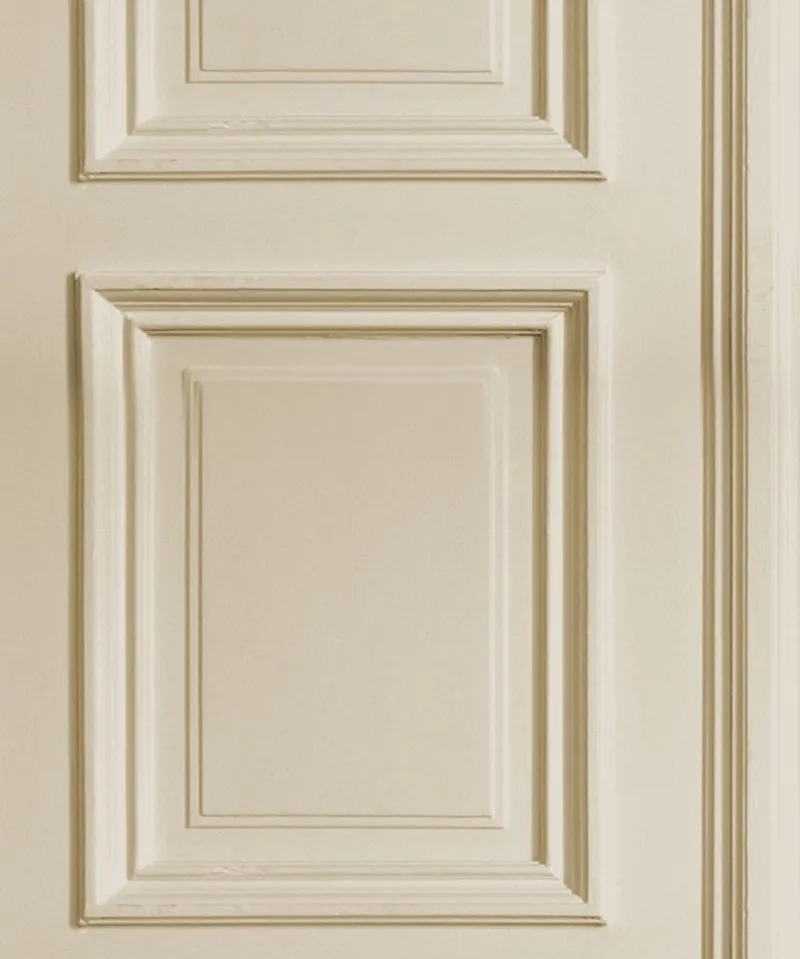 New Pamono Cream Panelling Wallpaper by Mineheart