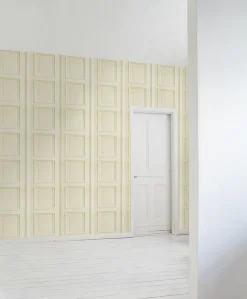 New Pamono Cream Panelling Wallpaper by Mineheart
