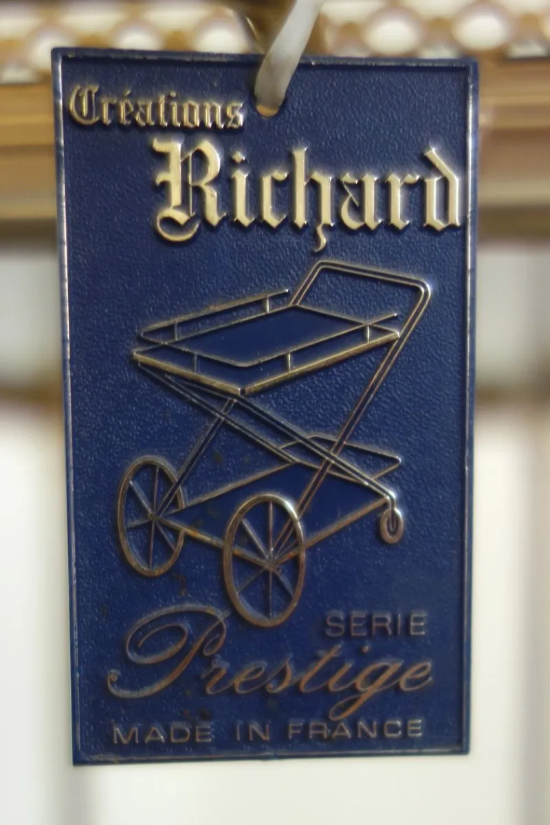 Pamono Creations Series Bar Trolley on Wheels by Richard Prestige, France, 1960s> Serving Bar Carts & Trolleys