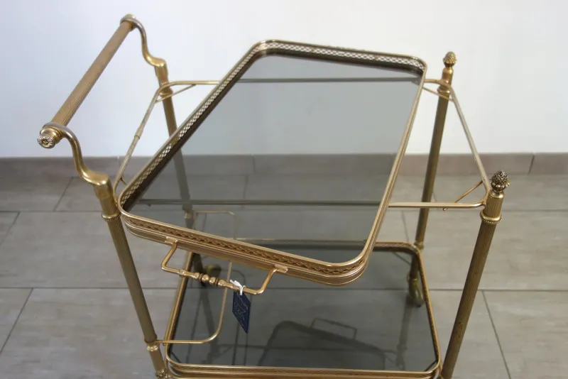 Pamono Creations Series Bar Trolley on Wheels by Richard Prestige, France, 1960s> Serving Bar Carts & Trolleys