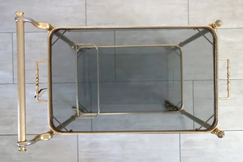 Pamono Creations Series Bar Trolley on Wheels by Richard Prestige, France, 1960s> Serving Bar Carts & Trolleys