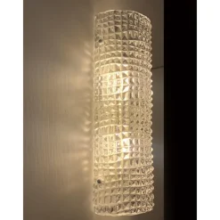 Pamono Crocodile Transparent Murano Glass Wall Sconces by Simoeng, Set of 2><noscript><img width=