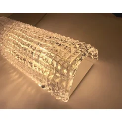 Pamono Crocodile Transparent Murano Glass Wall Sconces by Simoeng, Set of 2><noscript><img width=