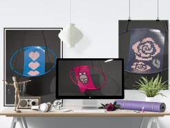Clearance Pamono Cross Stitch Hanging Swing Chair from Studio Stirling