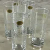 Best Pamono Crystal and Silver Glasses, 1970s, Set of 6