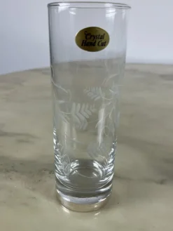 Best Pamono Crystal and Silver Glasses, 1970s, Set of 6