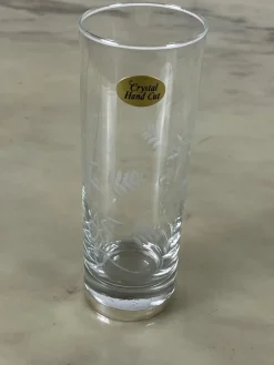 Best Pamono Crystal and Silver Glasses, 1970s, Set of 6