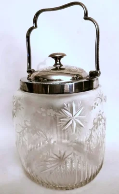 Pamono Crystal and Silver-Plated Ice Bucket with Lid from Mappin & Brothers> Ice Buckets & Wine Coolers