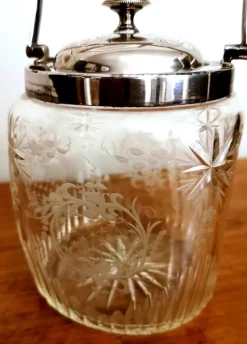 Pamono Crystal and Silver-Plated Ice Bucket with Lid from Mappin & Brothers><noscript><img width=