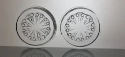 Pamono Crystal Bottle Coasters from Baccarat, 1930s, Set of 2> Dinnerware Accessories