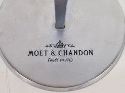Clearance Pamono Crystal Champagne Flutes in Holder by Philippe Di Meo for Moët & Chandon, 1980s, Set of 2