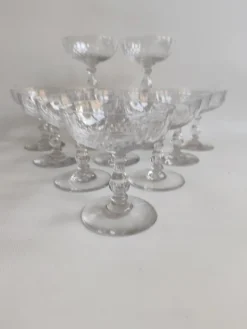 Discount Pamono Crystal Champagne Glasses from Baccarat, 1920s, Set of 12