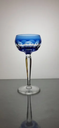 Hot Pamono Crystal Colored Wine Glasses from Val Saint Lambert, 1960s, Set of 6