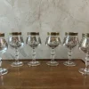 Pamono Crystal Glasses, 1950, Set of 6> Glassware