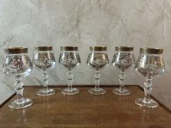 Pamono Crystal Glasses, 1950, Set of 6> Glassware
