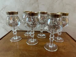 Pamono Crystal Glasses, 1950, Set of 6><noscript><img width=