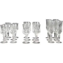 Clearance Pamono Crystal Glasses, 1970s, Set of 18
