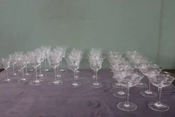 Pamono Crystal Glasses, 1970s, Set of 28> Glassware