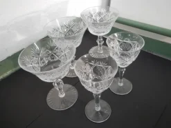 New Pamono Crystal Glasses, 1950s, Set of 12