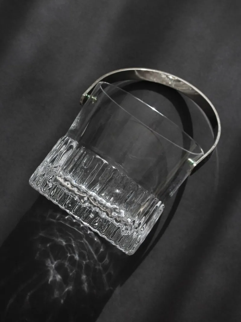 Hot Pamono Crystal Ice Bucket by Göran Wärff for Kosta Boda, 1970