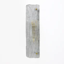 Sale Pamono Crystal Natural Murano Glass Sconces in the style of Mazzega, 2000s, Set of 2