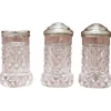 Hot Pamono Crystal Salt and Pepper Shakers, 1930s, Set of 3