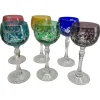 Pamono Crystal Stem Glasses, 1950s, Set of 6> Glassware