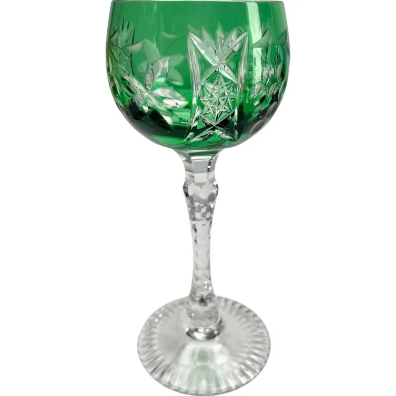 Pamono Crystal Stem Glasses, 1950s, Set of 6> Glassware