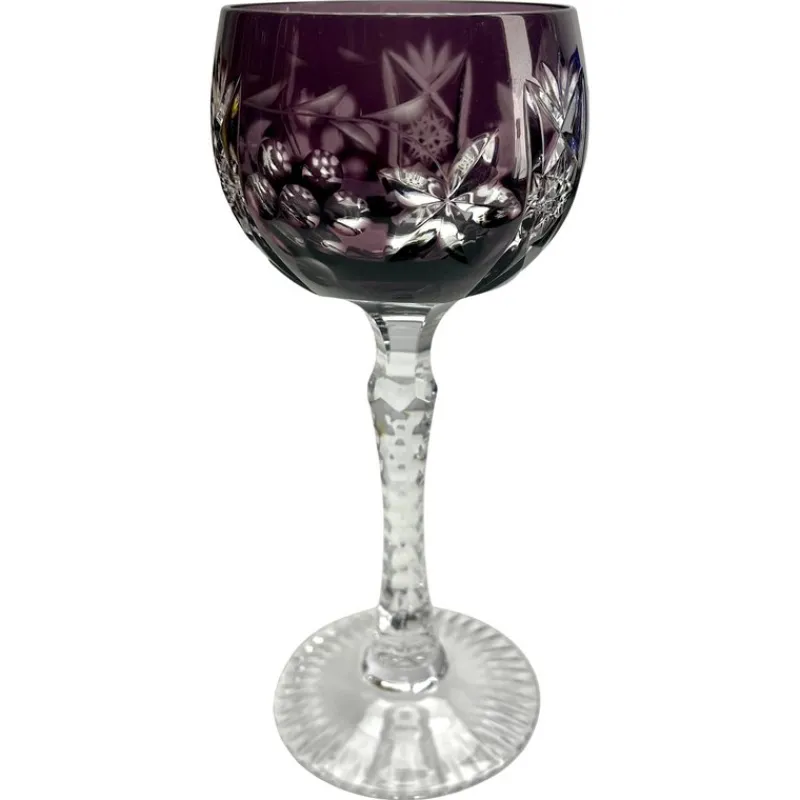 Pamono Crystal Stem Glasses, 1950s, Set of 6> Glassware