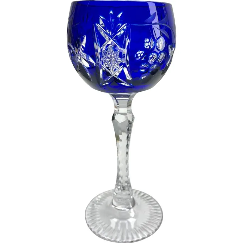 Pamono Crystal Stem Glasses, 1950s, Set of 6> Glassware